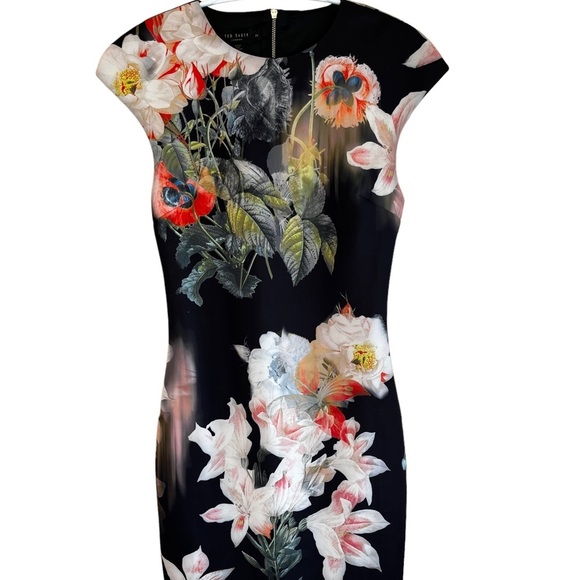 Ted Baker Opulent Bloom Body Con Sleeveless Dress EUC - Picture 3 of 15